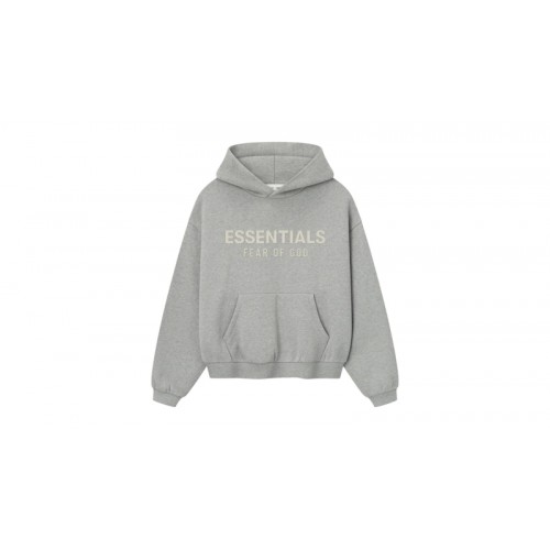 Fear of God Essentials Kids Fleece Hoodie Concrete Heather
