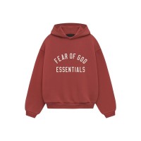 Fear of God Essentials Kids Fleece Hoodie Crimson