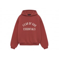 Fear of God Essentials Kids Fleece Hoodie Crimson