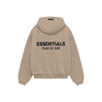 Fear of God Essentials Kids Fleece Hoodie Desert Sand