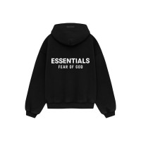 Fear of God Essentials Kids Fleece Hoodie (FW24) Black