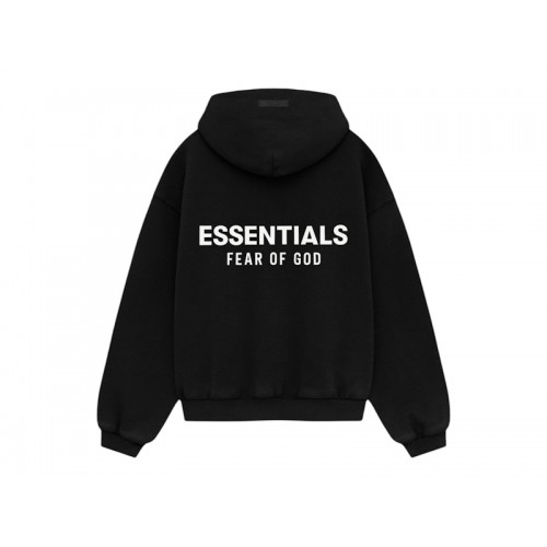 Fear of God Essentials Kids Fleece Hoodie (FW24) Black