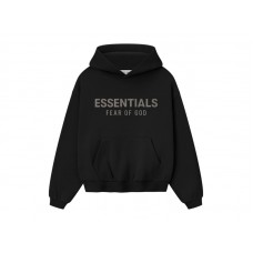 Fear of God Essentials Kids Fleece Hoodie Jet Black