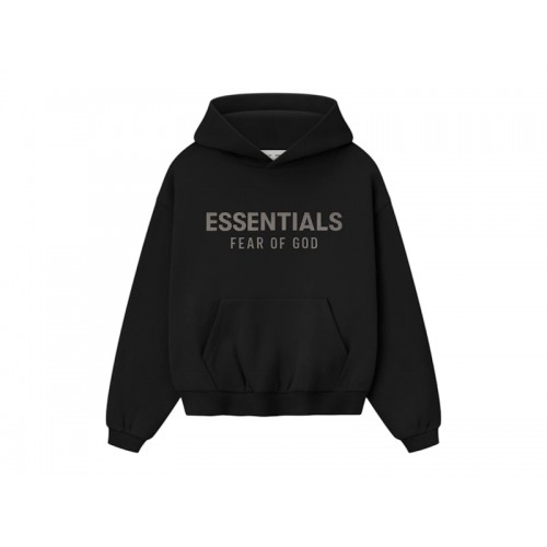 Fear of God Essentials Kids Fleece Hoodie Jet Black