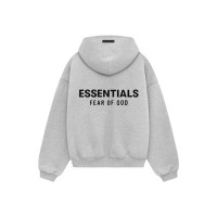 Fear of God Essentials Kids Fleece Hoodie Light Heather Gray