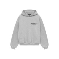 Fear of God Essentials Kids Fleece Hoodie Light Heather Gray