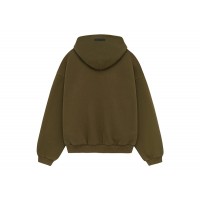Fear of God Essentials Kids Fleece Hoodie Olive