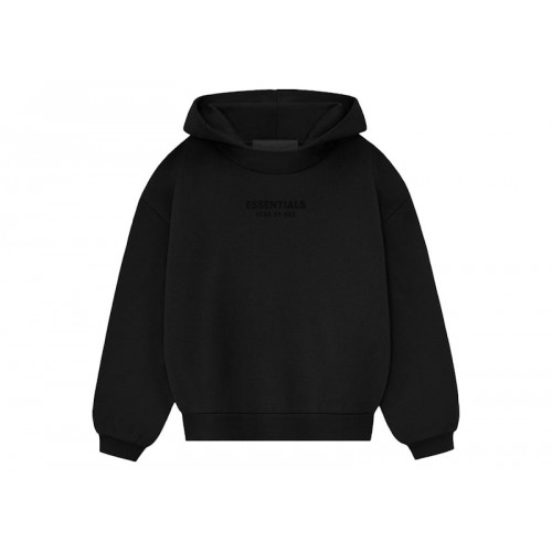 Fear of God Essentials Kids Hoodie (FW23) Jet Black