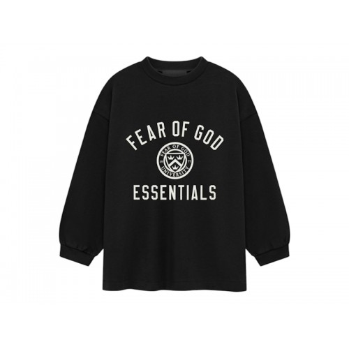 Fear of God Essentials Kids Jersey Long Sleeve II Tee (FW24) Black