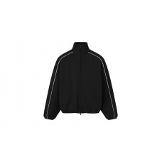 Fear of God Essentials Modern Piping Track Jacket Jet Black/Cloud White