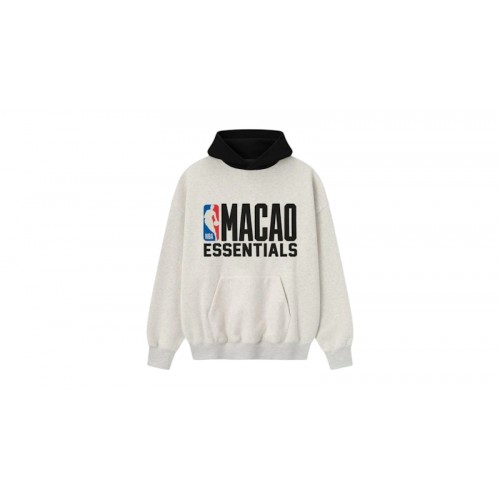 Fear of God Essentials NBA Macao Sport Hoodie Light Heather/Black