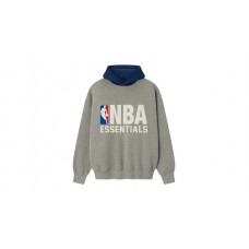 Fear of God Essentials NBA Sport Hoodie Concrete Heather/Estate Blue