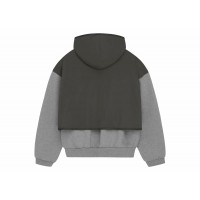 Fear of God Essentials Nylon Fleece Hooded Sweater Dark Heather Oatmeal/Ink