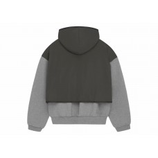 Fear of God Essentials Nylon Fleece Hooded Sweater Dark Heather Oatmeal/Ink