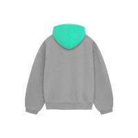 Fear of God Essentials Nylon Fleece Hoodie Dark Heather Oatmeal/Mint Leaf