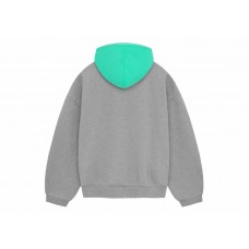 Fear of God Essentials Nylon Fleece Hoodie Dark Heather Oatmeal/Mint Leaf
