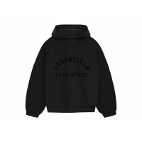 Fear of God Essentials Nylon Fleece Hoodie Jet Black/Jet Black