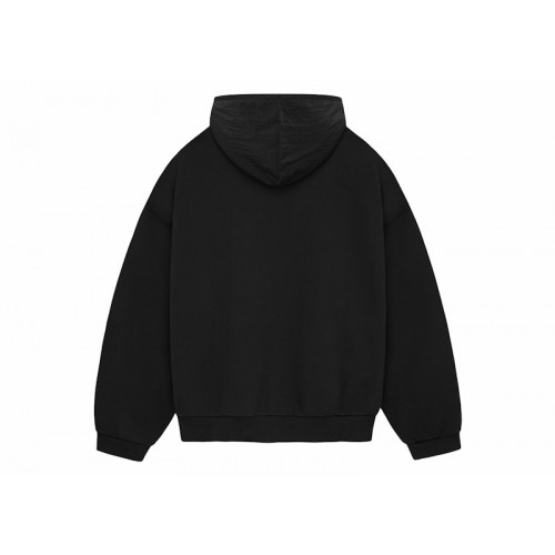 Fear of God Essentials Nylon Fleece Hoodie Jet Black/Jet Black