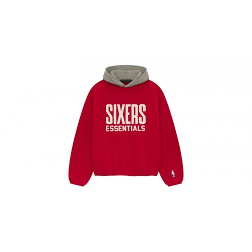 Fear of God Essentials Sixers Hoodie Red