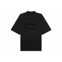Fear of God Essentials Arch Logo Mock Neck T-shirt Jet Black