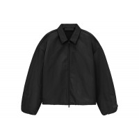 Fear of God Essentials Textured Nylon Trucker Jacket Black