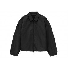 Fear of God Essentials Textured Nylon Trucker Jacket Black