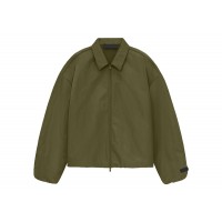 Fear of God Essentials Textured Nylon Trucker Jacket Military