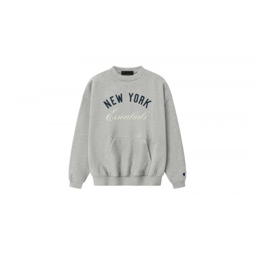 Fear of God Essentials Yankees Sport Crewneck Concrete Heather
