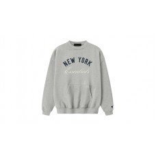 Fear of God Essentials Yankees Sport Crewneck Concrete Heather