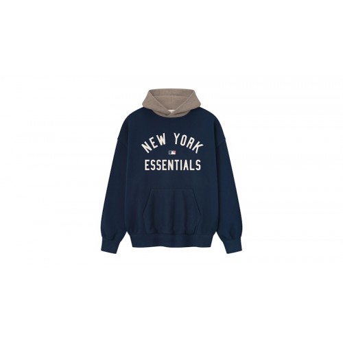 Fear of God Essentials Yankees Sport Hoodie Midnight Navy/Homstead Heather