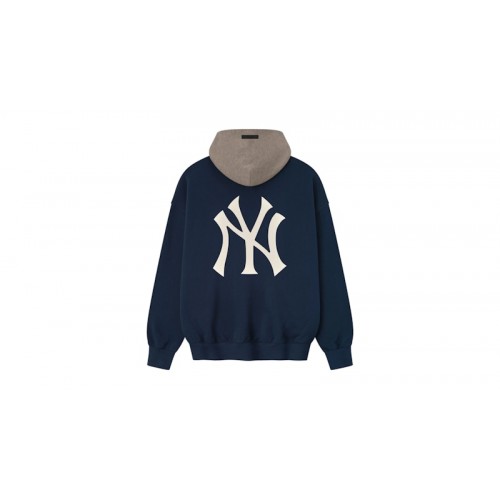 Fear of God Essentials Yankees Sport Hoodie Midnight Navy/Homstead Heather