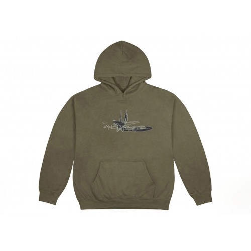 Оригинальный шмот Jordan x Travis Scott Cactus Jack Scribble Hoodie Olive
