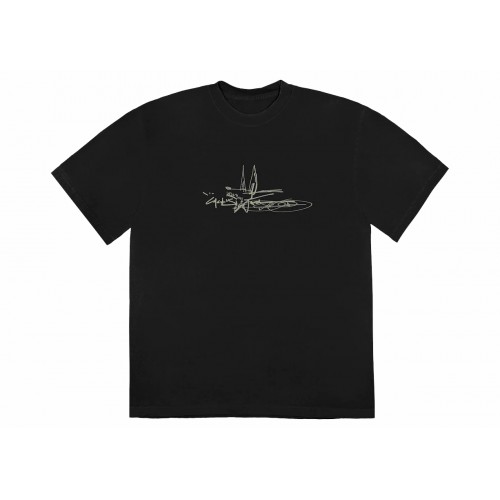 Оригинальный шмот Jordan x Travis Scott Cactus Jack Scribble Tee Black