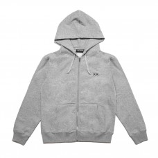 KAWS Holiday Changbai Mountain Zip Up Hoodie Grey