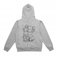 KAWS Holiday Changbai Mountain Zip Up Hoodie Grey