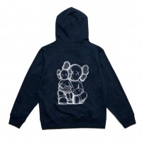 KAWS Holiday Changbai Mountain Zip Up Hoodie Navy