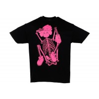 KAWS SKELETON NEW FICTION T-shirt Pink