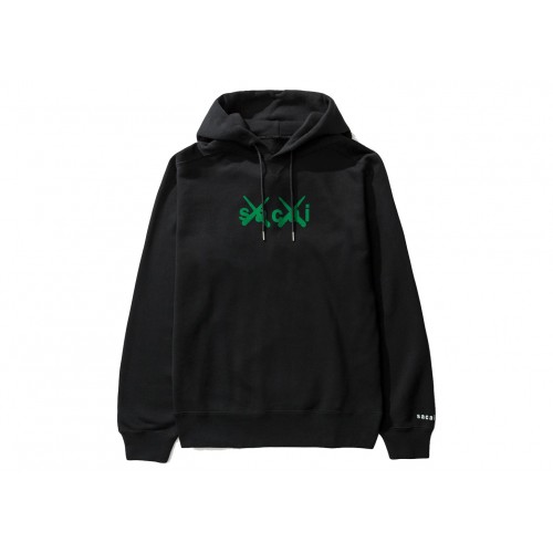 Оригинальный шмот KAWS x Sacai Flock Print Sweatshirt Black - 70см