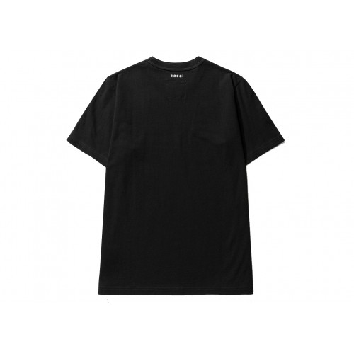 Оригинальный шмот KAWS x Sacai Flock Print T-shirt Black/Purple - 70см