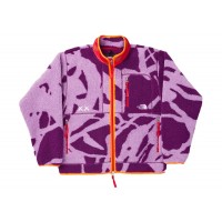 KAWS x The North Face Freeride Fleece Jacket Pamplona Purple Dragline Print