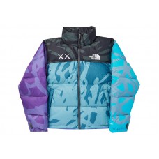 KAWS x The North Face Retro 1996 Jacket Monterey Blue Nuptse Print