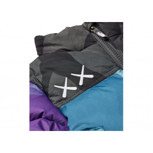 Оригинальный шмот KAWS x The North Face Toddler 96 Nuptse Jacket KW Monterey Blue Print - 70см