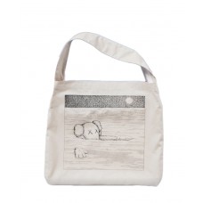 KAWS x Uniqlo Artbook Cover Tote Bag Natural