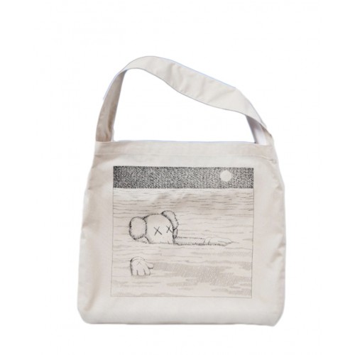 KAWS x Uniqlo Artbook Cover Tote Bag Natural