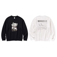 KAWS x Uniqlo Longsleeve Sweatshirt Set (Asia Sizing) Off White/Black