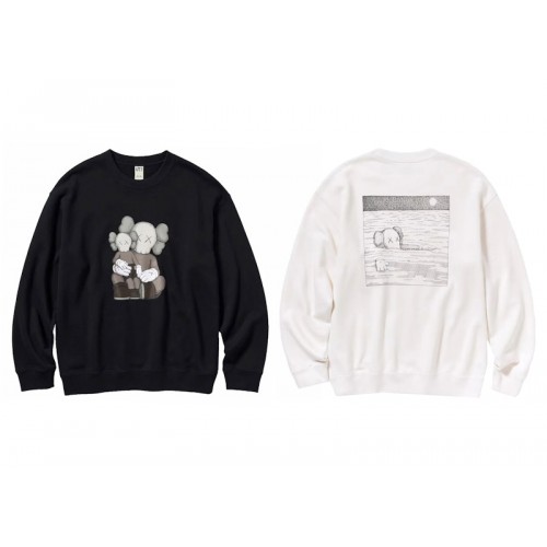 KAWS x Uniqlo Longsleeve Sweatshirt (Set of 2) Off White/Black KAWS x Uniqlo Longsleeve Sweatshirt (Set of 2) Off White/Black