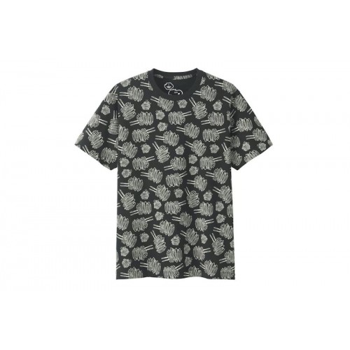 KAWS x Uniqlo x Peanuts Dust Cloud All Over Tee Black