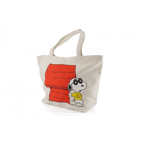 KAWS x Uniqlo x Peanuts Snoopy Dog House Tote Bag Beige