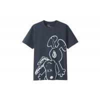 KAWS x Uniqlo x Peanuts Snoopy Falling Tee Navy