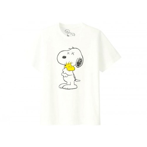 KAWS x Uniqlo x Peanuts Snoopy & Woodstock Tee (Japanese Sizing) White